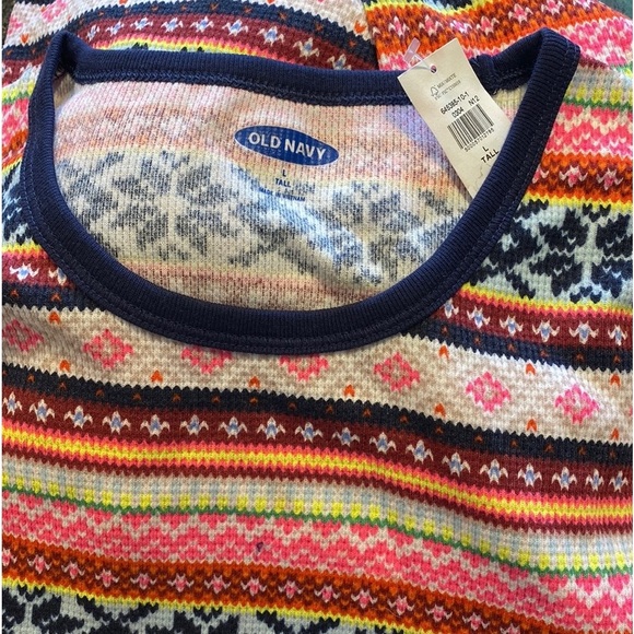 Thermal Top Bright Nordic Print NWT - Large Tall - Picture 4 of 5
